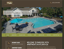Tablet Screenshot of parksidevistaapts.com